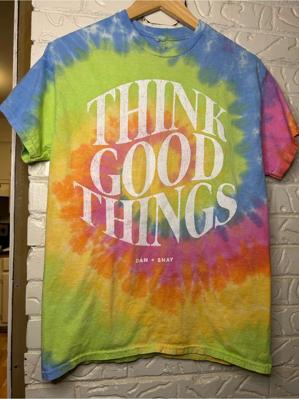 Dan + Shay - Tie Dye Think Good Things Album Shirt - Size Medium
